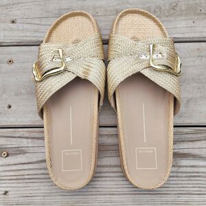 Dolce Vita Women's Sydnee Sandal Vanilla Gold Sz 10M